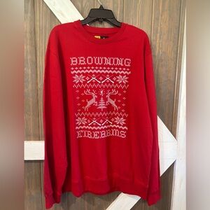 Browning Firearms Men’s Crewneck Pullover Christmas Sweatshirt sz XL